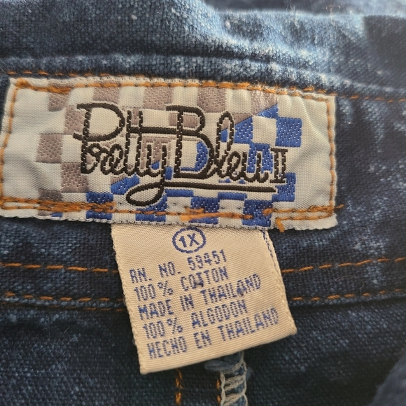 Vintage Brelly Bleu II Embroidered Denim Shirt Sz.1X Women's - Picture 5 of 8